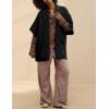 imageTanming Womens Open Front Cardigan Sweaters Casual Short Sleeve Knit Sweater Cape Wrap Outerwear CoatsBlack