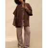 imageTanming Womens Open Front Cardigan Sweaters Casual Short Sleeve Knit Sweater Cape Wrap Outerwear CoatsBrown