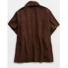 imageTanming Womens Open Front Cardigan Sweaters Casual Short Sleeve Knit Sweater Cape Wrap Outerwear CoatsBrown