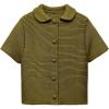 imageTanming Womens Cardigan Sweaters Soft Chunky Knit Top Short Sleeve Button Loose Outerwear SweaterOlive Green