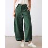 imageTanming Womens Linen Pants Casual Capri Baggy Wide Leg Trousers Palazzo Pants Beach Vacation OutfitsArmy Green