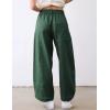 imageTanming Womens Linen Pants Casual Capri Baggy Wide Leg Trousers Palazzo Pants Beach Vacation OutfitsArmy Green