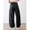 imageTanming Womens Linen Pants Casual Capri Baggy Wide Leg Trousers Palazzo Pants Beach Vacation OutfitsBlack