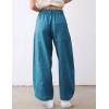 imageTanming Womens Linen Pants Casual Capri Baggy Wide Leg Trousers Palazzo Pants Beach Vacation OutfitsBlue
