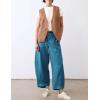 imageTanming Womens Linen Pants Casual Capri Baggy Wide Leg Trousers Palazzo Pants Beach Vacation OutfitsBlue