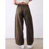 imageTanming Womens Linen Pants Casual Capri Baggy Wide Leg Trousers Palazzo Pants Beach Vacation OutfitsCoffee