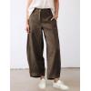 imageTanming Womens Linen Pants Casual Capri Baggy Wide Leg Trousers Palazzo Pants Beach Vacation OutfitsCoffee