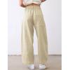 imageTanming Womens Linen Pants Casual Capri Baggy Wide Leg Trousers Palazzo Pants Beach Vacation OutfitsLight Khaki
