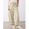 imageTanming Womens Linen Pants Casual Capri Baggy Wide Leg Trousers Palazzo Pants Beach Vacation OutfitsLight Khaki