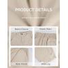 imageTanming Womens Linen Pants Casual Capri Baggy Wide Leg Trousers Palazzo Pants Beach Vacation OutfitsLight Khaki