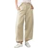 imageTanming Womens Linen Pants Casual Capri Baggy Wide Leg Trousers Palazzo Pants Beach Vacation OutfitsLight Khaki