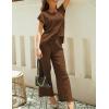 imageTanming Womens 2 Piece Outfits Sweater Set Knit Pullover Tops High Waisted Pants Sweatsuits Lounge SetCoffee