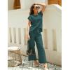 imageTanming Womens 2 Piece Outfits Sweater Set Knit Pullover Tops High Waisted Pants Sweatsuits Lounge SetDark Green