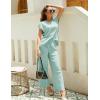 imageTanming Womens 2 Piece Outfits Sweater Set Knit Pullover Tops High Waisted Pants Sweatsuits Lounge SetGrey Green
