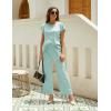 imageTanming Womens 2 Piece Outfits Sweater Set Knit Pullover Tops High Waisted Pants Sweatsuits Lounge SetGrey Green