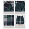imageTanming Plaid Skirts for Women High Waist Bodycon Pencil Fringe Mini Skirts Fall Winter Wool Wrap SkirtGreen