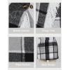 imageTanming Plaid Skirts for Women High Waist Bodycon Pencil Fringe Mini Skirts Fall Winter Wool Wrap SkirtGrey