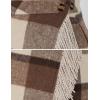 imageTanming Womens Plaid Fringed Midi Skirt A Line Warm Wool Wrap Skirt Fall Winter Tartan DressBrown