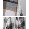 imageTanming Womens Plaid Fringed Midi Skirt A Line Warm Wool Wrap Skirt Fall Winter Tartan DressLight Grey