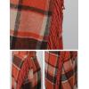 imageTanming Womens Plaid Fringed Midi Skirt A Line Warm Wool Wrap Skirt Fall Winter Tartan DressOrange