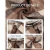 imageTanming Womens Winter Warm Elastic Waist Wool Plaid ALine Pleated Long SkirtPlaid Brown
