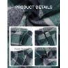 imageTanming Womens Winter Warm Elastic Waist Wool Plaid ALine Pleated Long SkirtPlaid Green