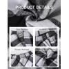 imageTanming Womens Winter Warm Elastic Waist Wool Plaid ALine Pleated Long SkirtPlaid Grey
