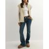 imageTanming Womens Fuzzy Sherpa Fleece Vest Lightweight Cozy Sleeveless Gilet Zip Up Jacket with PocketsBeige