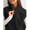 imageTanming Womens Fuzzy Sherpa Fleece Vest Lightweight Cozy Sleeveless Gilet Zip Up Jacket with PocketsBlack