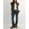 imageTanming Womens Fuzzy Sherpa Fleece Vest Lightweight Cozy Sleeveless Gilet Zip Up Jacket with PocketsBrown