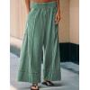 imageTanming Womens Wide Leg Pants Casual Elastic High Waisted Palazzo Pant Loose Cotton Sweatpants with PocketsGreen