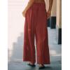 imageTanming Womens Wide Leg Pants Casual Elastic High Waisted Palazzo Pant Loose Cotton Sweatpants with PocketsRust