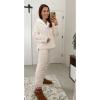 imageTanming Womens Fluffy Pajamas Set Fleece Pullover Pants Plush Loungewear SleepwearBeige