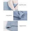 imageTanming Womens Fluffy Pajamas Set Fleece Pullover Pants Plush Loungewear SleepwearBlue