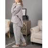 imageTanming Womens Fluffy Pajamas Set Fleece Pullover Pants Plush Loungewear SleepwearGrey