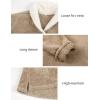 imageTanming Womens Fluffy Pajamas Set Fleece Pullover Pants Plush Loungewear SleepwearKhaki