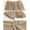 imageTanming Womens Fluffy Pajamas Set Fleece Pullover Pants Plush Loungewear SleepwearKhaki