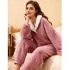 imageTanming Womens Fluffy Pajamas Set Fleece Pullover Pants Plush Loungewear SleepwearPink