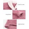 imageTanming Womens Fluffy Pajamas Set Fleece Pullover Pants Plush Loungewear SleepwearPink