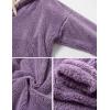 imageTanming Womens Fluffy Pajamas Set Fleece Pullover Pants Plush Loungewear SleepwearPurple