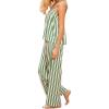 imageTanming Womens 2 Piece Lounge Set Striped Pajama Tank Top Wide Leg Pant Y2K Summer Matching Sleepwear SetsGreen