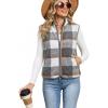 imageTanming Womens Plaid Vest Fall Brushed Flannel Sleeveless Jacket Lightweight Outerwear Vest with PocketsGrey