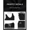 image:imageTanming Womens 2 Piece Outfits Contrast Stitching Matching Sets A Line Tank Tops High Waist Shorts with PocketsBlack