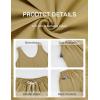 image:imageTanming Womens 2 Piece Outfits Contrast Stitching Matching Sets A Line Tank Tops High Waist Shorts with PocketsYellow