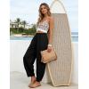 image:imageTanming Womens Barrel Pants High Elastic Waisted Summer Capri Pants Loose Fit Casual Wide Leg TrousersBlack