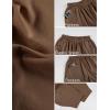 image:imageTanming Womens Barrel Pants High Elastic Waisted Summer Capri Pants Loose Fit Casual Wide Leg TrousersCoffee