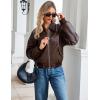 image:imageTanming Womens Leather Jacket Fall Fashion Motorcycle Biker Bomber Jacket Zip Up Winter Coat OuterwearWine Red