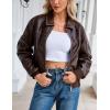 image:imageTanming Womens Leather Jacket Fall Fashion Motorcycle Biker Bomber Jacket Zip Up Winter Coat OuterwearWine Red
