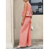 image:imageTanming Womens 2 Piece Set Outfits Gingham Plaid Tank Tops Wide Leg Pants Matching Lounge SetsRed