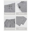 image:imageTanming Womens Striped Pants Summer Casual High Waisted Drawstring Beach Pant Tapered Trousers with PocketsBlack